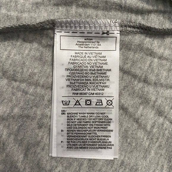 Adidas Heather Gray Tank Top Red Silver Stars Logo Black Red Cotton Medium M - Picture 4 of 15